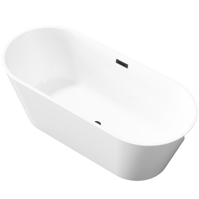 Wanna wolnostojąca 170 cm limnos z syfonem czarny AN-00-140-KPL Invena