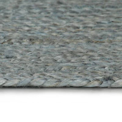 vidaXL Ręcznie wykonany dywan z juty, okrągły, 150 cm, oliwkowozielony