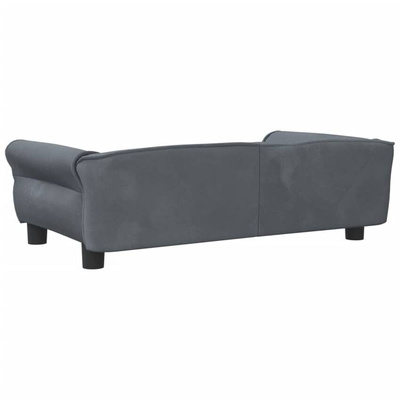 vidaXL Legowisko dla psa, ciemnoszare, 95x55x30 cm, aksamitne
