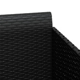 vidaXL Leżak z poduszką, czarny, 182x118x63 cm, rattan PE