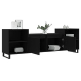 vidaXL Szafka pod TV, czarna, 160x35x55 cm, materiał drewnopochodny