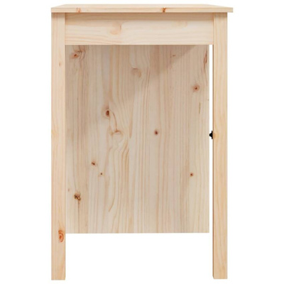 vidaXL Biurko, 100x50x75 cm, lite drewno sosnowe