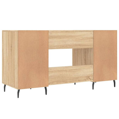 vidaXL Biurko, dąb sonoma, 140x50x75 cm, materiał drewnopochodny wariant 7