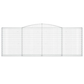 Kosze gabionowe, 2 szt, 400x30x140/160 cm, galwanizowane żelazo