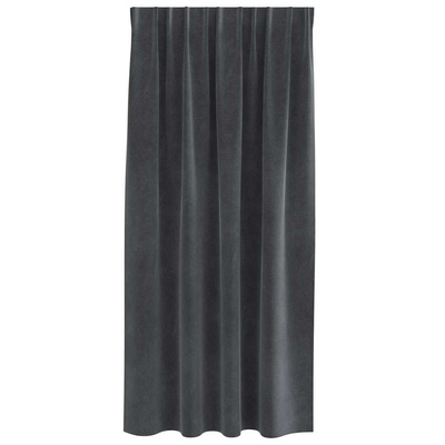 Zasłony zaciemniające 2 pcs Jasnoszary 140 x 175 cm Aksamit