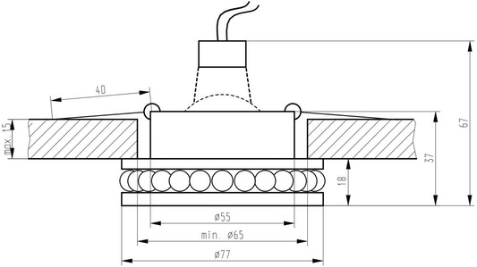 Oprawa stropowa SK-79 MR16 7,7cm 2227405