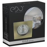 Punktowa oprawa sufitowa wpuszczana RAMI Brass IP20 kwadratowa mosiądz EDO777318 EDO Solutions