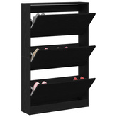 Szafka na buty z półką z drzwiami Czarny Dąb 80 x 21 x 125,5 cm