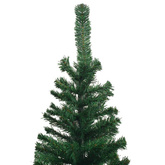Sztuczna choinka z lampkami i bombkami, L, 240 cm, zielona vidaXL