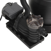 Piaskowy filtr basenowy z filtrem wstępnym, czarny