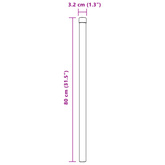 Słupek ogrodzeniowy. 12 szt. srebrny 80 cm
