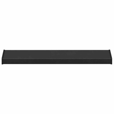 Parapet okienny Czarny z rysunkiem drewna 80 x 25 x 4,5 cm PVC
