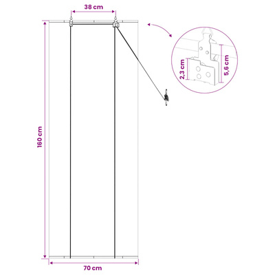 Roleta brązowy 70 x 160 cm Bambus