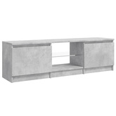 vidaXL Szafka pod TV, z oświetleniem LED, szara, 120 x 30 x 35,5 cm