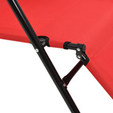 vidaXL Składane leżaki z podnóżkiem, 2 szt., stalowe, czerwone