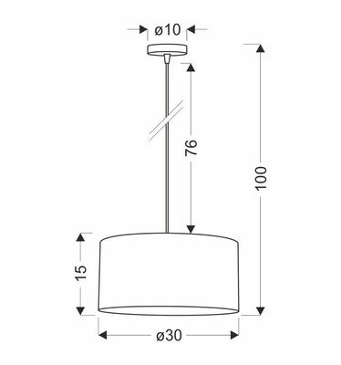 Legno lampa wisząca 30 1x40w e27 abażur dębowy