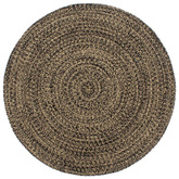 vidaXL Ręcznie wykonany dywanik, juta, czarno-brązowy, 180 cm