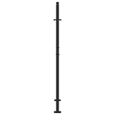 Brama ogrodowa czarna 100x150 cm stalowy wzór liścia