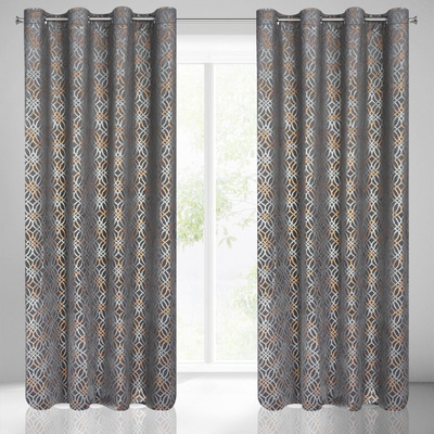 Zasłona Areta stalowa 140x250