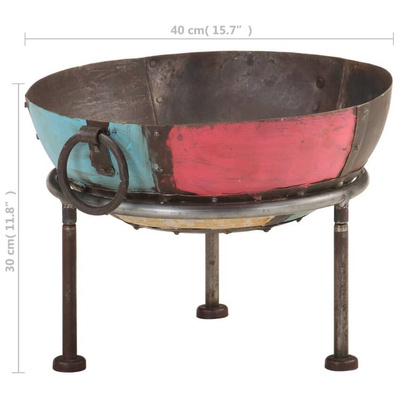 vidaXL Kolorowe palenisko rustykalne, Ø 40 cm, żelazne