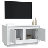 vidaXL Szafka pod TV, biała, 80x35x45 cm, materiał drewnopochodny