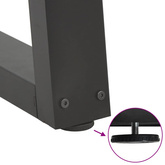 Nogi do stolika kawowego w kształcie litery V 2 szt. Antracyt 40x(30-31,3) cm Stal