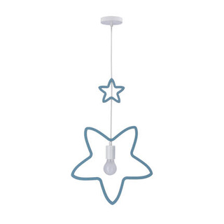 Single Ss Lampa Wisząca 1X20W E27 Iq Kids Niebieski