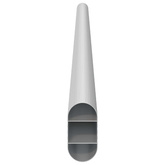 Drążek do szafy 2 pcs Srebrny 464 x 15 x 29 mm Stop Aluminium