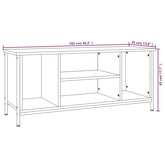 vidaXL Szafka pod TV, brązowy dąb 102x35x45 cm materiał drewnopochodny