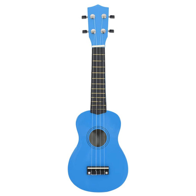 Ukulele sopranowe z pokrowcem, dla dzieci, błękitne, 23