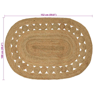 Dywany pokojowe naturalny 100 x 152 cm Juta
