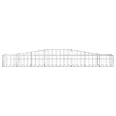 Kosze gabionowe, 6 szt, 400x50x40/60 cm, galwanizowane żelazo