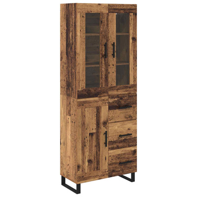 Highboard 2 szt. Stare drewno 69,5 x 34 x 180 cm
