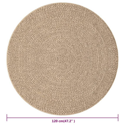 vidaXL Dywan ZIZUR, 120 cm, stylizowany na jutowy