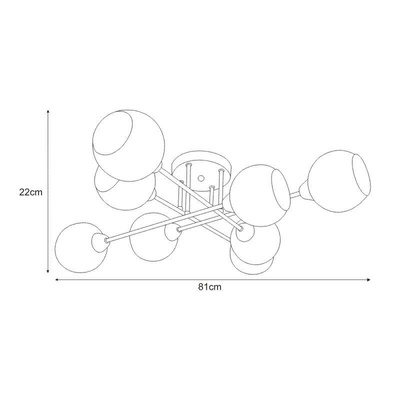 Lampa sufitowa K-JSL-1302/8 z serii FONS KAJA