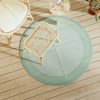 vidaXL Dywan na zewnątrz, zielony, ?120 cm, PP