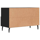 vidaXL Szafka pod TV, czarna, 80x36x50 cm, materiał drewnopochodny
