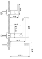 Bateria wannowa 3-otworowa Dokos chrom  Invena