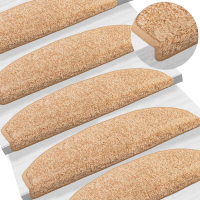 Samoprzylepne maty na schody 15 pcs złoty 80 x 24,5 x 3,5 cm