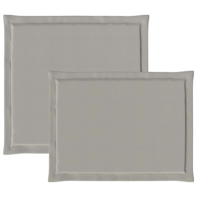 Poduszki na Siedzisko i Oparcie 2 pcs jasnoszary 47 x 45 x 2 cm