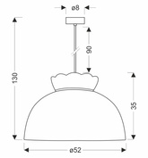 ROSSINI lampa wisząca biały 1x40W E27 abażur biały