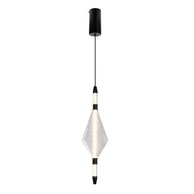 VITA lampa wisząca czarny 7,5W LED 2700K klosz bezbarwny
