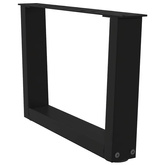 Nogi do stolika kawowego w kształcie litery V 2 szt. Czarne 60x(30-31,3) cm Stal