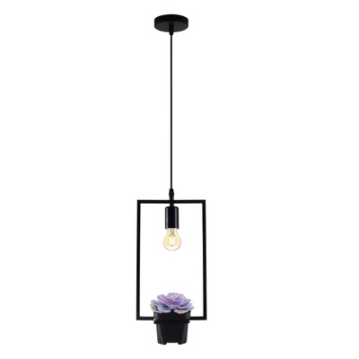 Lampa wisząca z doniczką, MEA, roślina, prostokąt, IP20, E27, EDO777546 EDO Solutions