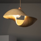 Lampa wiszaca Boho z Bambusa ?60cm Abruzzo Espresso E27