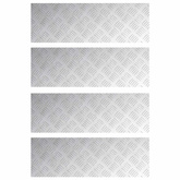 Stopień Prostokątny 4 pcs Srebrny 75 x 25 cm Aluminium