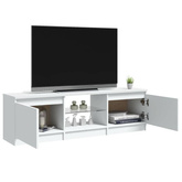vidaXL Szafka pod TV z oświetleniem LED, biała, 120x30x35,5 cm