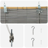 Roleta Szary 160 x 160 cm Bambus