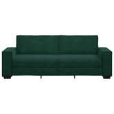 Sofa 3-osobowa, ciemnozielony, 220x78x84 cm, obita aksamitem