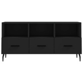 vidaXL Szafka pod TV, czarna, 102x36x50 cm, materiał drewnopochodny wariant 8